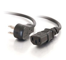 2ft 0.6m 16 AWG 250 Volt Computer Power Extension Cord IEC320C14 to IEC320C13  TAA Compliant