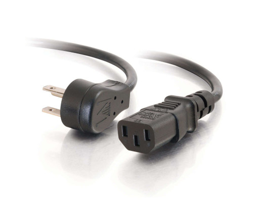 2ft 0.6m 16 AWG 250 Volt Computer Power Extension Cord IEC320C14 to IEC320C13  TAA Compliant