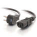 2ft 0.6m 16 AWG 250 Volt Computer Power Extension Cord IEC320C14 to IEC320C13  TAA Compliant