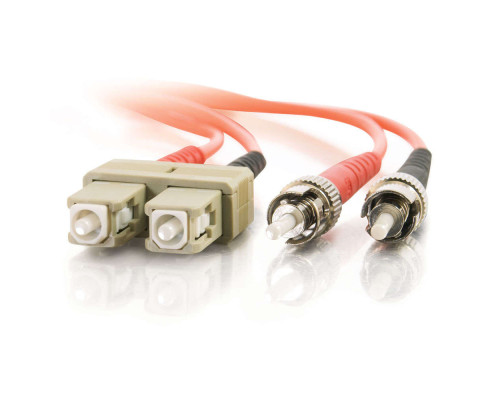 9.8ft 3m SC-ST 62.5/125 OM1 Duplex Multimode PVC Fiber Optic Cable - Orange