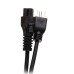 1ft 0.3m 18 AWG Computer Power Extension Cord IEC320C14 to IEC320C13  TAA Compliant