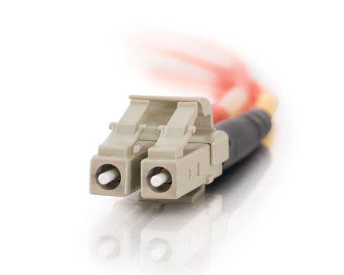 164ft 50m LC-LC 50/125 OM4 Duplex Multimode PVC Fiber Optic Cable - Aqua