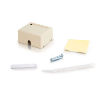 2-Port Keystone Jack Surface Mount Box - Ivory