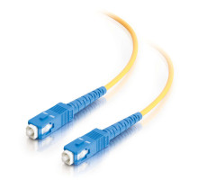 65.6ft 20m LC-SC 9/125 OS2 Duplex Single-Mode PVC Fiber Optic Cable - Yellow