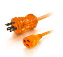 25ft (7.6m) 16 AWG Hospital Grade Power Extension Cord (NEMA 5-15P to NEMA 5-15R) (TAA Compliant) - Orange