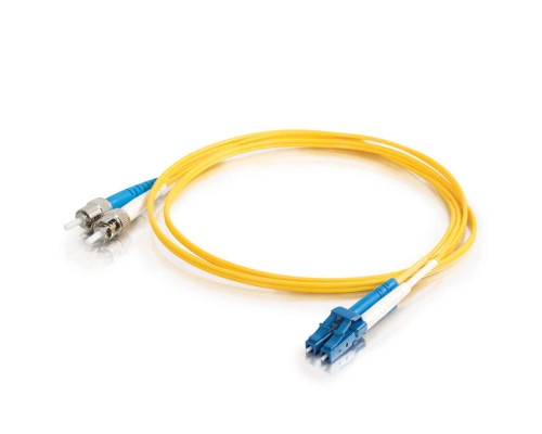 13.1ft (4m) LC-ST 9/125 OS2 Duplex Single-Mode PVC Fiber Optic Cable - Yellow