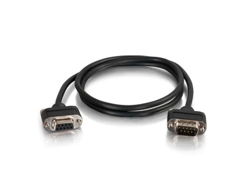 15ft (4.6m) Serial RS232 DB9 Null Modem Cable with Low Profile Connectors M/F - In-Wall CMG-Rated