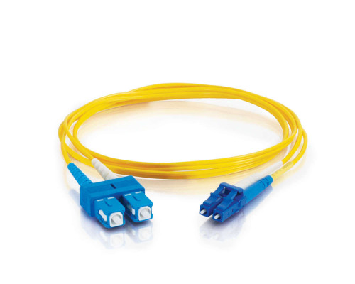 9.8ft (3m) LC-SC 9/125 OS2 Duplex Single-Mode Fiber Optic Cable (TAA Compliant) - Yellow