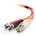 6.6ft 2m LC-ST 10Gb 50/125 OM3 Duplex Multimode PVC Fiber Optic Cable - Aqua