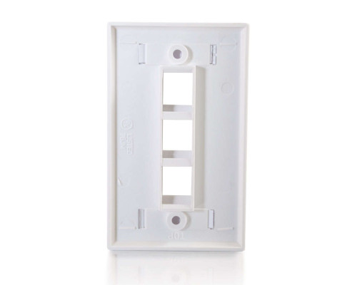 One Port Keystone Single Gang Wall Plate - Stainless Steel TAA Compliant