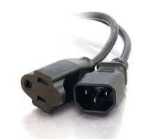 6ft 1.8m 18 AWG Universal Power Cord NEMA 5-15P to IEC320C13  TAA Compliant