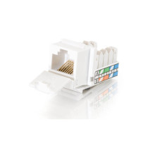 90° Cat5E RJ45 UTP Keystone Jack - White