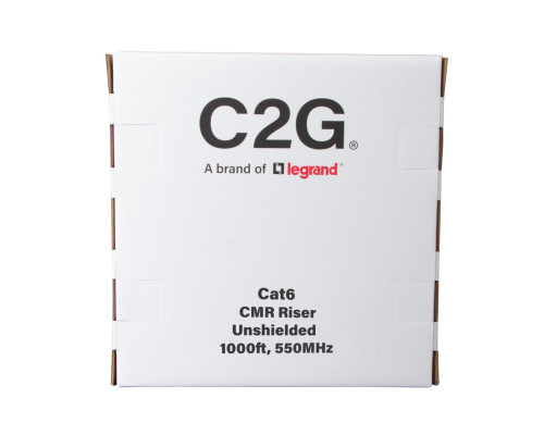 1000ft 304.8m TAA-Compliant Cat6 Bulk Unshielded UTP Ethernet Network Cable with Solid Conductors-Plenum CMP-Rated - Black