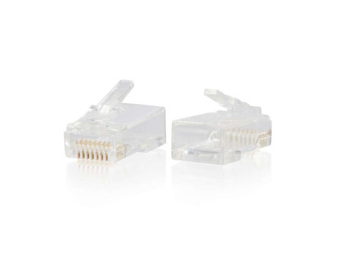 RJ45 Cat6 Modular Plug for Round Solid/Stranded Cable Multipack (TAA Compliant) (50-Pack)