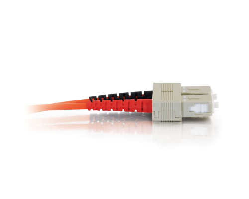 3.3ft 1m LC-SC 62.5/125 OM1 Duplex Multimode Fiber Optic Cable - Plenum CMP-Rated - Orange