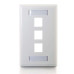 One Port Keystone Single Gang Wall Plate - Stainless Steel TAA Compliant