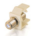 Snap-In F-Type F/F Keystone Insert Module - Ivory