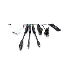 Retractable Table Box Mount 4K HDMI® Adapter Ring with Color Coded Mini DisplayPort™, DisplayPort, and USB-C®