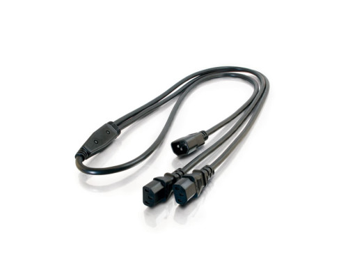 1.5ft 0.46m 16 AWG 1-to-4 Power Cord Splitter 1 NEMA 5-15P to 4 NEMA 5-15R  TAA Compliant