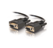 15ft 4.6m DB9 F/F Serial RS232 Null Modem Cable - Black