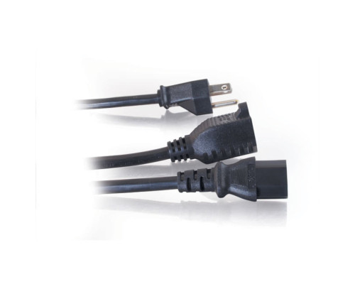 1.5ft 0.46m 16 AWG 1-to-2 Power Cord Splitter 1 NEMA 5-15P to 2 NEMA 5-15R  TAA Compliant