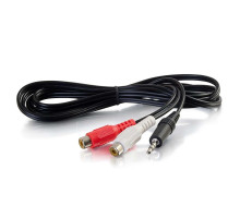 0.5ft 0.15m 4-pin 3.5mm Microphone and Headphone Breakout Adapter Y-Cable
