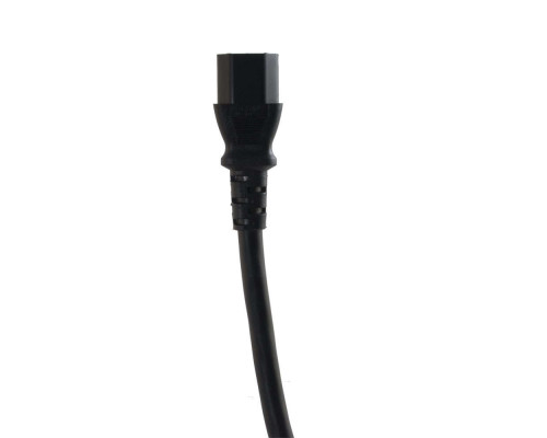 10ft 3m 16 AWG Hospital Grade Power Cord NEMA 5-15P to IEC320C13R - Gray with Clear Connectors TAA Compliant