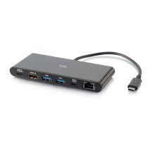 USB-C® 12-in-1 Triple Display Docking Station with HDMI®, DisplayPort™, Ethernet, USB, 3.5mm Audio and Power Delivery up to 85W - 4K 30Hz TAA Compliant