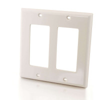 HDMI® and 3.5mm Audio Pass Through Decorative Wall Plate - White