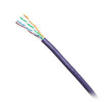 1000ft 304.8m TAA-Compliant Cat6a Bulk Unshielded UTP Ethernet Network Cable with Solid Conductors-Plenum CMP-Rated - Blue