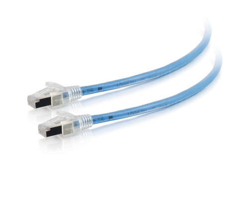 100ft 30.5m Cat6 Snagless Solid Shielded Ethernet Network Patch Cable - Blue