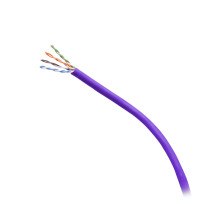 1000ft 304.8m TAA-Compliant Cat6a Bulk Shielded STP Ethernet Network Cable with Solid Conductors - Plenum CMP-Rated - Blue