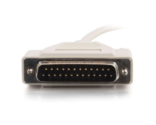 25ft 7.6m Serial RS232 DB9 Cable with Low Profile Connectors F/F - In-Wall CMG-Rated