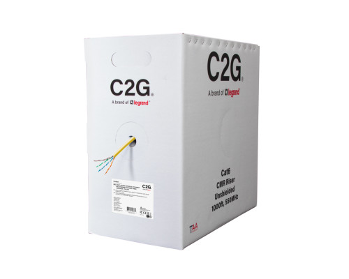 1000ft 304.8m TAA-Compliant Cat6 Bulk Unshielded UTP Ethernet Network Cable with Solid Conductors-Plenum CMP-Rated - Black