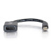 0.5ft (0.15m) Mini DisplayPort™ Male to DisplayPort™ Female Adapter Converter 4K 30Hz - Black