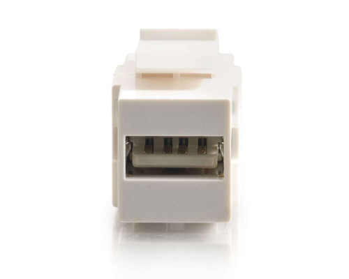 Snap-In USB A/B Female Keystone Insert Module (TAA Compliant) - White