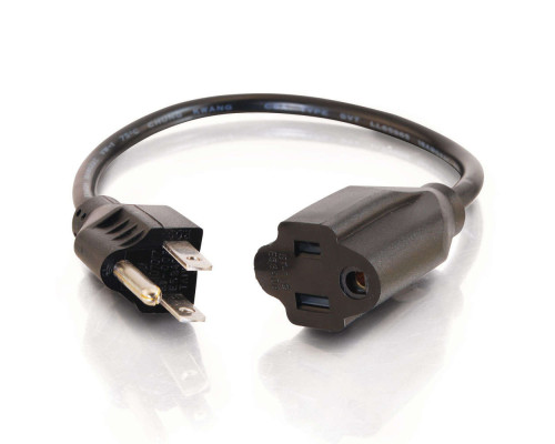6ft 1.8m 16 AWG 250 Volt Computer Power Extension Cord IEC320C14 to IEC320C13  TAA Compliant