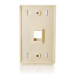 One Port Keystone Single Gang Wall Plate - Ivory