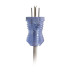 12ft 3.7m 16 AWG Hospital Grade Power Cord NEMA 5-15P to IEC320C13R - Gray with Clear Connectors TAA Compliant
