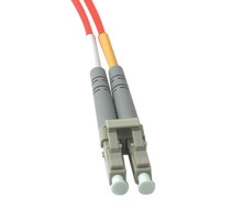 32.8ft 10m LC-LC 62.5/125 OM1 Duplex Multimode PVC Fiber Optic Cable - Orange