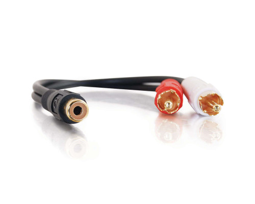 0.5ft (0.15m) Value Series™ One RCA Female to Two RCA Male Y-Cable