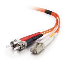 16.4ft 5m LC-ST 62.5/125 OM1 Duplex Multimode PVC Fiber Optic Cable - Orange