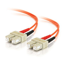 32.8ft 10m SC-ST 62.5/125 OM1 Duplex Multimode PVC Fiber Optic Cable - Orange