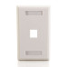 One Keystone Single Gang Wall Plate - White