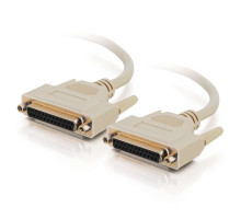 15ft (4.6m) DB25 F/F Serial RS232 Extension Cable