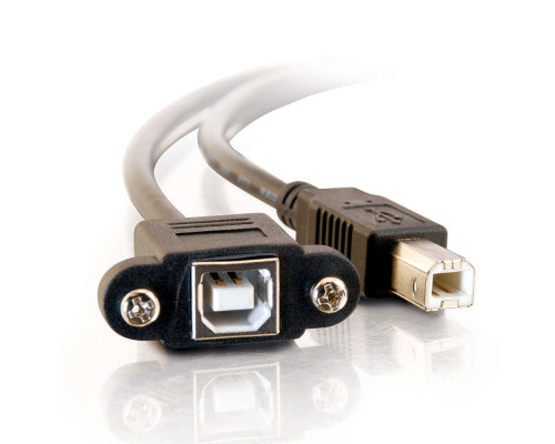 1.5ft (0.46m) Panel-Mount USB 2.0 B Female to B Male Cable