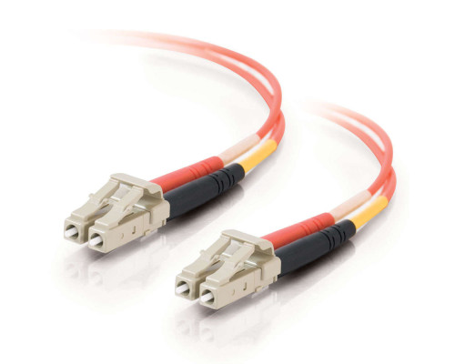 164ft 50m LC-LC 50/125 OM4 Duplex Multimode PVC Fiber Optic Cable - Aqua