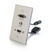 HDMI, VGA, 3.5mm Audio and USB Pass Through Single Gang Wall Plate - White