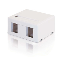 1-Port Keystone Jack Surface Mount Box - White