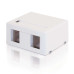 1-Port Keystone Jack Surface Mount Box - White